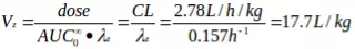 pk volume of distribution formula